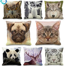 Axyaa 3D Animal Print Cushion Covers (18" x 18") - Cute Collection
