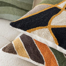 Axyaa Sunset Mountain Moon Plant Abstract Tufted Pillow Cover Cozy Decor Geometric Art