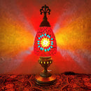 Axyaa Turkish Mosaic Table Lamp Vintage Art Deco Glass Bed Night Light