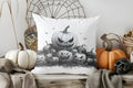 Axyaa Halloween House & Pumpkin Pillow Cover - Sofa, Bedroom & Car Decor