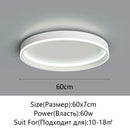 Axyaa LED Ceiling Light: Circular Remote Control Chandelier for Bedroom, Living Room, Kitchen