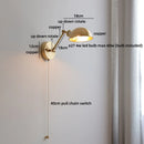 Axyaa Swing Arm LED Wall Lamp Modern Nordic Style Bedroom Bedside Light