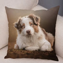 Axyaa Australian Shepherd Pillow Cover - Cute Dog Animal Cushion