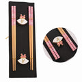 Axyaa Wood Sushi Chopsticks Set - Japanese & Chinese Tableware Gift