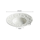 Axyaa Ceramic Dinner Plates & Soup Basin Set for Molecular Cuisine & Home Kitchen Elegance