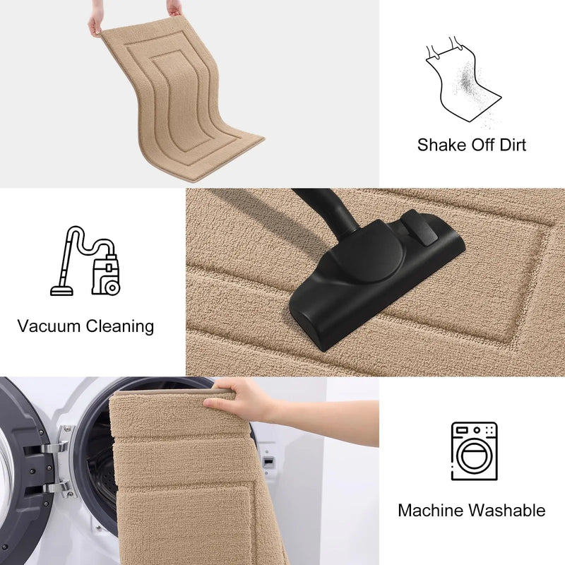 Axyaa Thicken Absorbent Indoor Entrance Door Mat Low-Profile Washable Floor Carpet