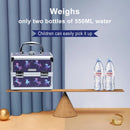 Axyaa Unicorn Cosmetic Jewelry Organizer with Mirror, 2 Trays - Portable Lock Makeup Case