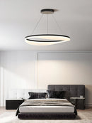 Axyaa Modern LED Circle Pendant Lights Dimmable Chandelier for Living Room Bedroom Home