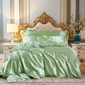 Axyaa Silky Satin Queen Duvet Cover Set - Luxury King Size Bedding