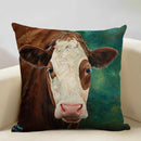 Axyaa Linen Farm Animals Cushion Cover 45x45CM - High-quality Bedroom Decor