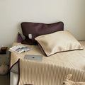Axyaa Striped Mat Set - 120x200 & 1.5m 1.8m - New Milk Silk Ice Silk - 2025 Hot Summer