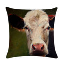 Axyaa Animal Oil Painting Pillowcase: Flax Sofa Cushion Adornment Cover