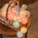 Axyaa Cotton Ball String Lights: Handmade Fairy Lights for Kids' Room, Weddings & Parties