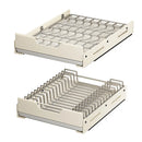 Axyaa Slide Out Kitchen Organizer Tray Plate Rack Spice Storage