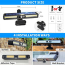 Axyaa Solar Fence Lights - 36 LEDs, Waterproof, Motion Sensor Security Light