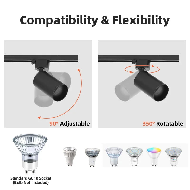 Axyaa Rotatable LED Track Light for Home, Studio, & Kitchen Spotlight