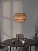 Axyaa Rattan LED Pendant Lights: Modern Nordic Chandelier for Home Decor