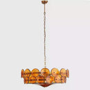 Axyaa French Glass Chandelier Ceiling Lamp for Stylish Indoor Lighting