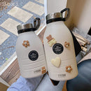 Axyaa Double Stainless Thermos Bottle With Straw - Portable Vacuum Flask for Outdoors