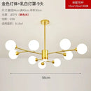 Axyaa Nordic Glass Ceiling Chandelier LED Tricolored Light