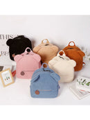 Axyaa Kids Plush Teddy Bear Backpack Children's Small Bear Ear Fashion Bag