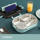 Axyaa Stainless Steel Insulated Lunch Box Set with Bag for Office Students Kids