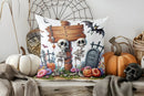 Axyaa Halloween Witch Pumpkin Candles Decor Pillow Cover for Sofa Bedroom Car