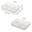Axyaa 4/6-Grid Fresh-Keeping Box with Lid: Reusable Fridge Food Storage Container