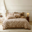 Axyaa Winter Zebra Flower Velvet Bedding Set 5D Print Quilt Cover Pillowcase