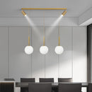 Axyaa Modern Glass Ball Chandeliers Lighting Pendant for Dining Room Bar Black