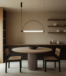 Axyaa Minimalist Tea Room Pendant Light - Nordi Creative Half Circular Arc Study Lamp