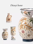 Axyaa Hand Painted Ceramic Vase | Luxury Jingdezhen Pottery | Hydroponic Flower Arrangement