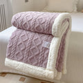 Axyaa Cozy Double Layer Fleece Blanket | Soft Plush Throw for Sofa Bed