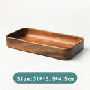 Axyaa Acacia Wood Snack Plate and Salad Bowl Set - Chinese Style