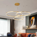 Axyaa Modern Acrylic LED Ring Chandelier for Home & Restaurant Decoration