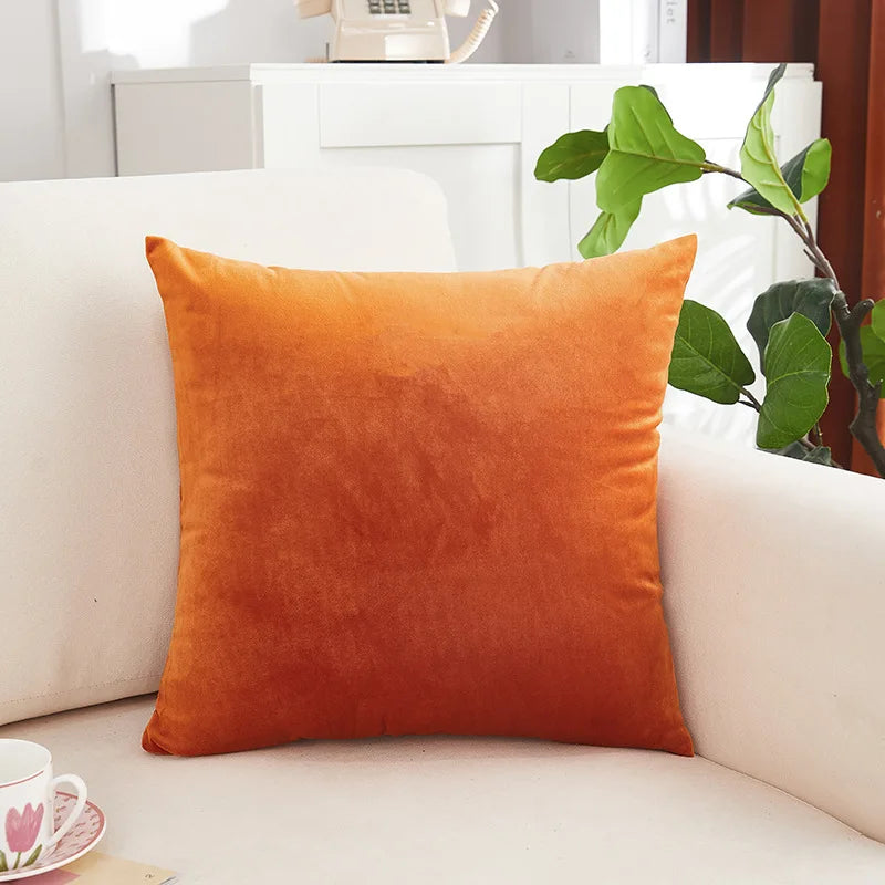 Axyaa Velvet Flower Cushion Cover in Yellow Blue White Pink, Handmade Luxury Pillowcase