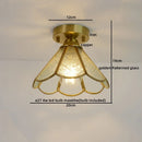Axyaa Glass Copper LED Ceiling Lights: Modern Nordic Ceiling Lamp for Home Lighting