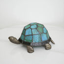 Stained Glass Turtle Night Light - Colorful Glass Lamp, Art Deco Style by Axyaa