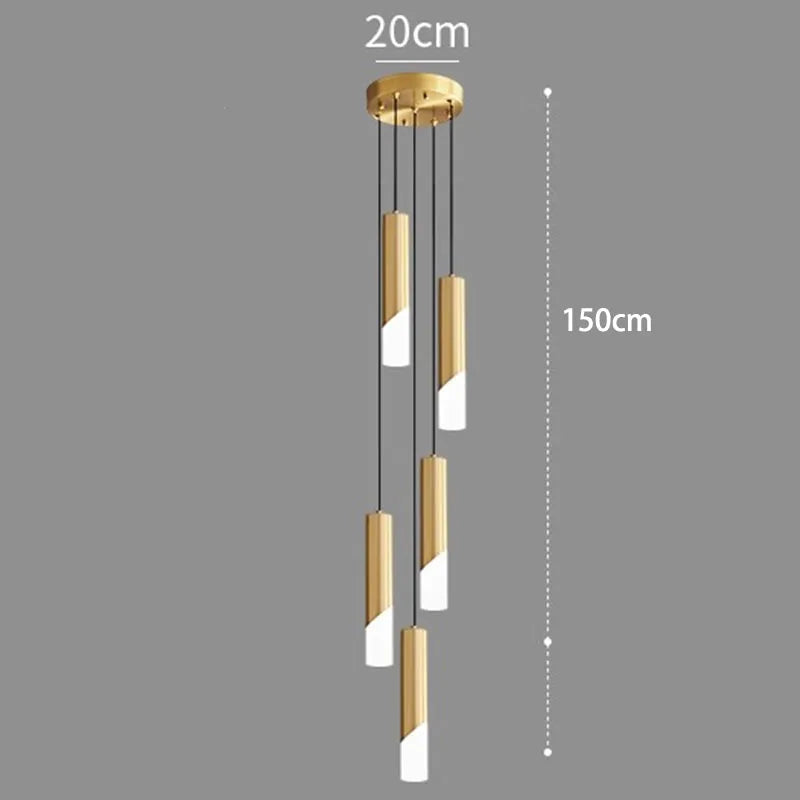 Axyaa Staircase Chandeliers LED Pendant Light for Modern Home Decor