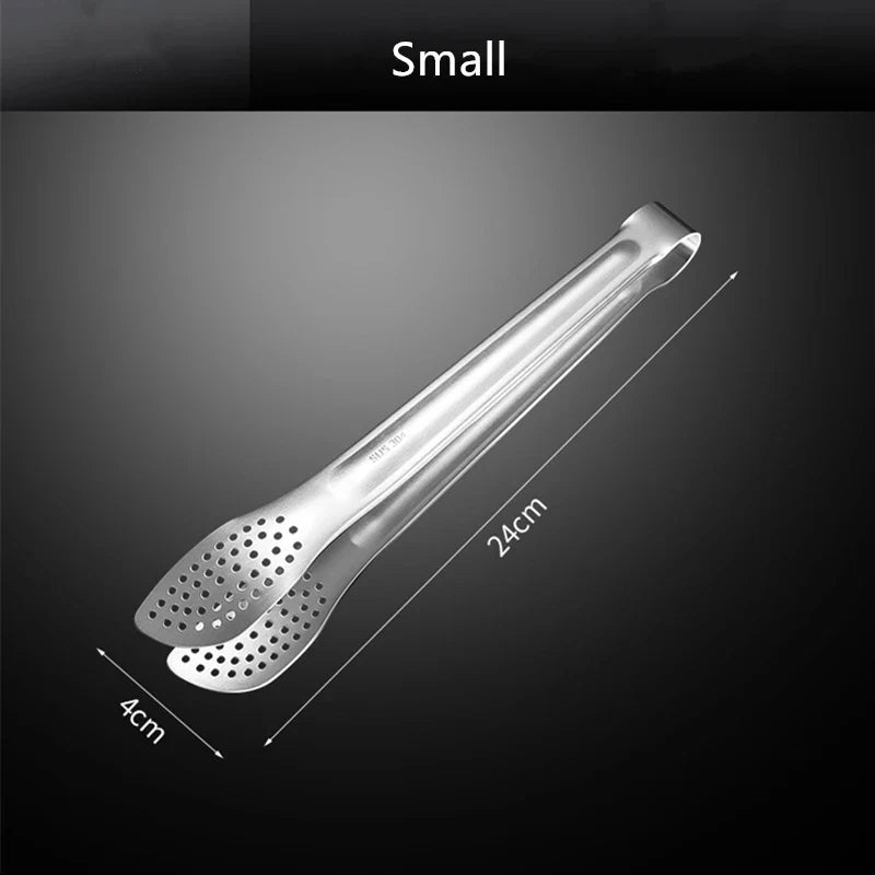 Axyaa Stainless Steel Non-Slip Food Tongs, BBQ Cooking Clip Kitchen Accessories