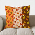 Autumn Leaves Pattern Throw Pillow Cover for Sofa, Bedroom, Car - Axyaa