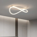 Axyaa Modern LED Ceiling Light - White/Black Bedroom & Dining Room Pendant Fixture