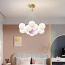 Nordic Planet Bubble Moon Chandelier for Bedroom by Axyaa