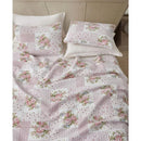 Axyaa Rosy 3-Piece King Size Printed Patchwork Cotton Quilt Set - Pink Floral