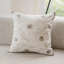 Axyaa Dandelion Leaves Embroidered Cushion Cover, Country Style, 45x45cm