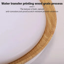 Axyaa 20" Wood Grain LED Ceiling Light with Remote Control Dimming