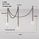 Axyaa Dark Green Glass Chandelier for Modern Retro Decor