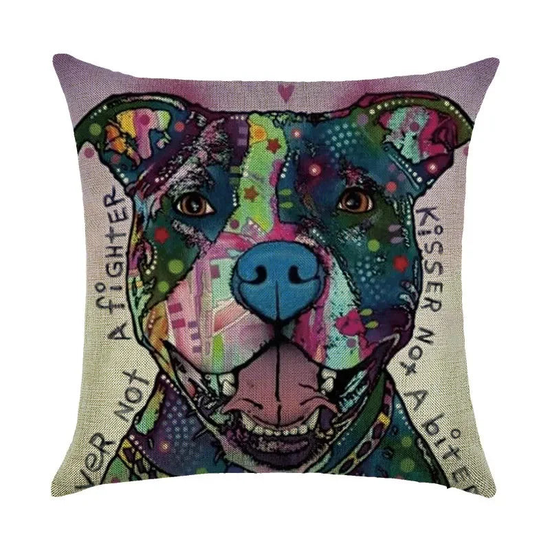Axyaa Animal Print Pillow Cover: Stylish Sofa & Chair Linen Cushion Cover Art