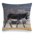 Axyaa Donkey Print Cushion Cover 45x45cm Cute Animals Linen Pillowcase for Home Decor