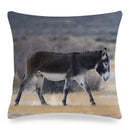 Axyaa Donkey Print Cushion Cover 45x45cm Cute Animals Linen Pillowcase for Home Decor